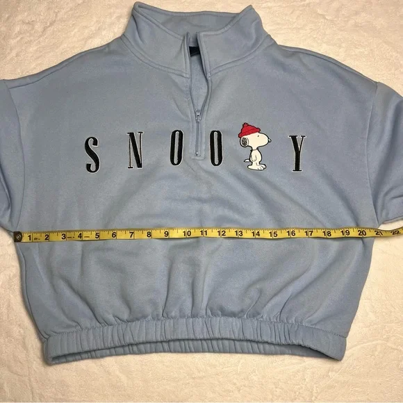 SNOOPY Light Blue Sweatshirt Outfit Set Size Medium - Picture 14 of 16